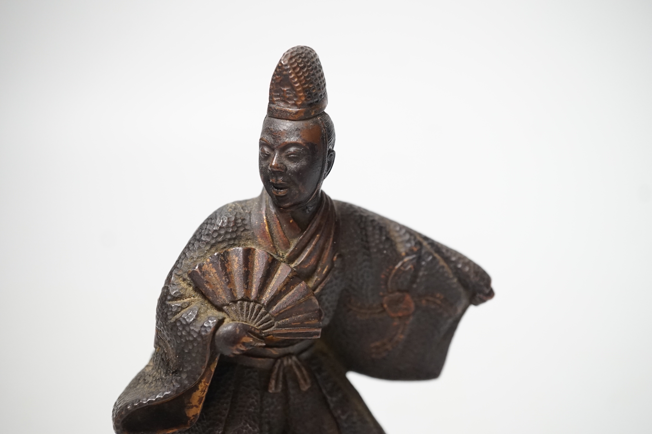 Miyao Saku. A Japanese Meiji bronze figure, 14cm